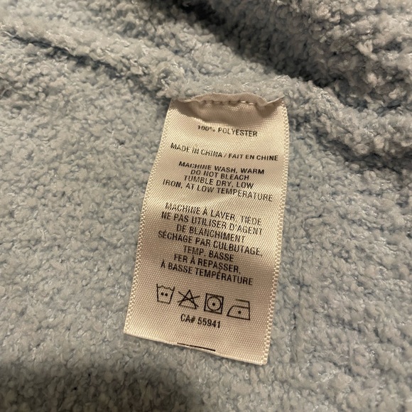 Harlow - Light Blue Fuzzy Cardigan - Picture 3 of 5